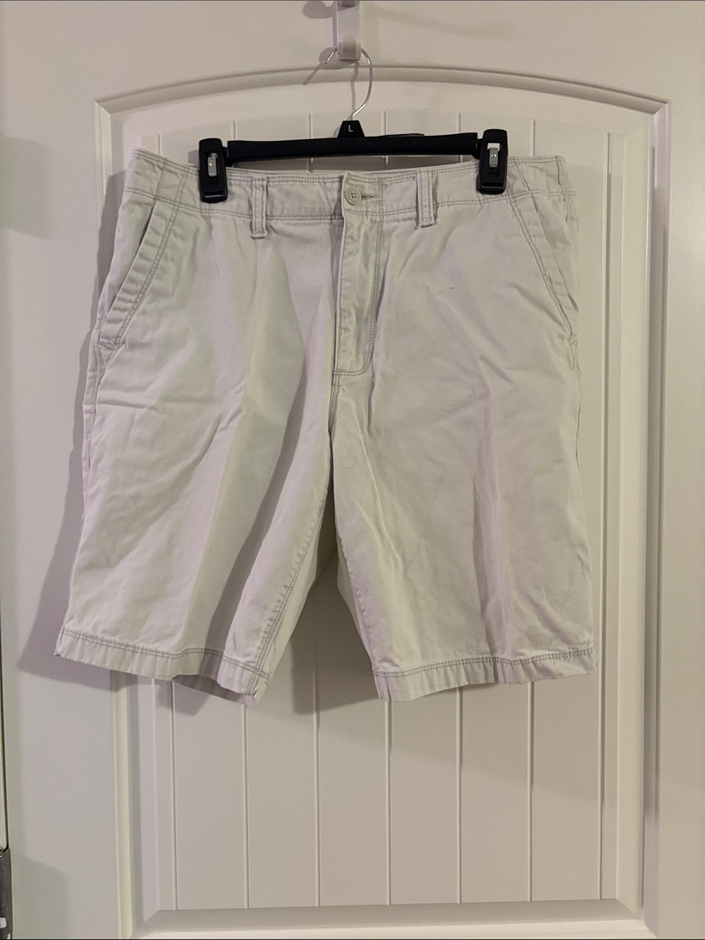 Men's Casual Cream Cotton Shorts